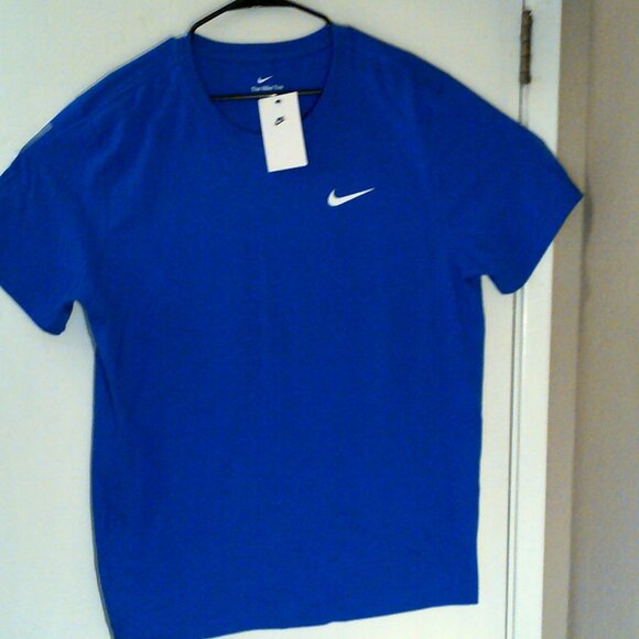 NEW NIKE SPORTSWEAR "Swoosh Logo Tee" MEN'S BLUE WHITE T-SHIRT XL DC9955-480 - Picture 6 of 6